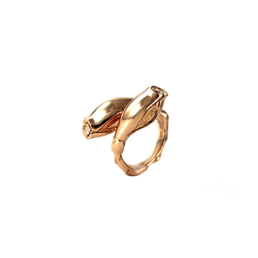 Rosebud Ring, Gold Cocktail Ring Roseark   