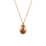 Solid Egg Necklace Pendant Elisabeth Bell Jewelry Rose Gold  