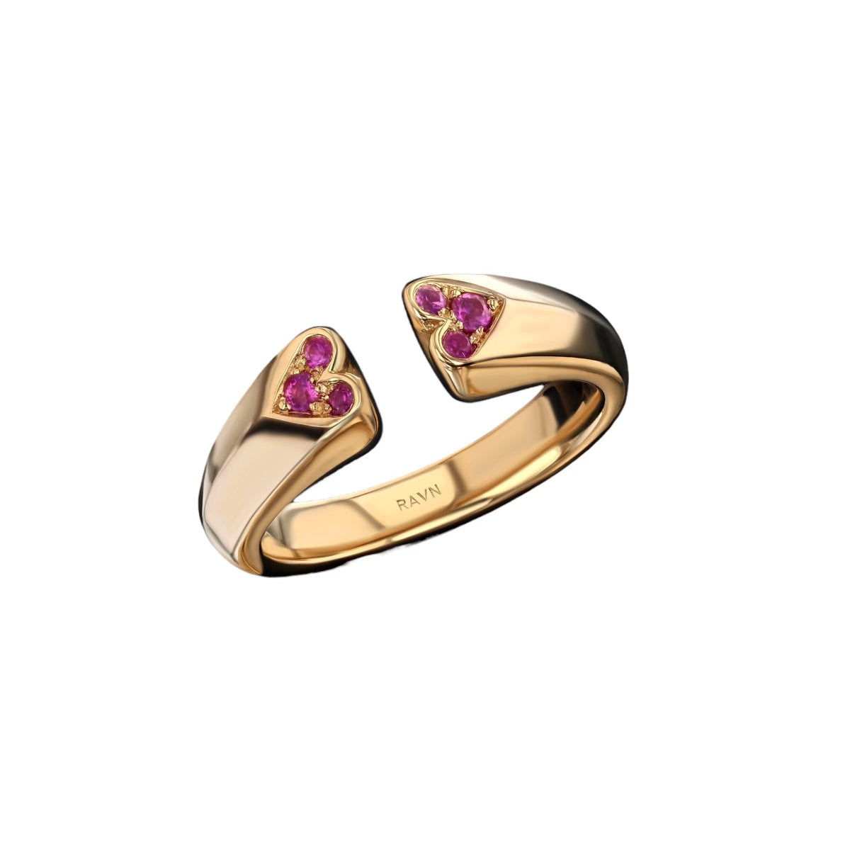 Ruby Sweetheart Ring Band Ring House of RAVN   