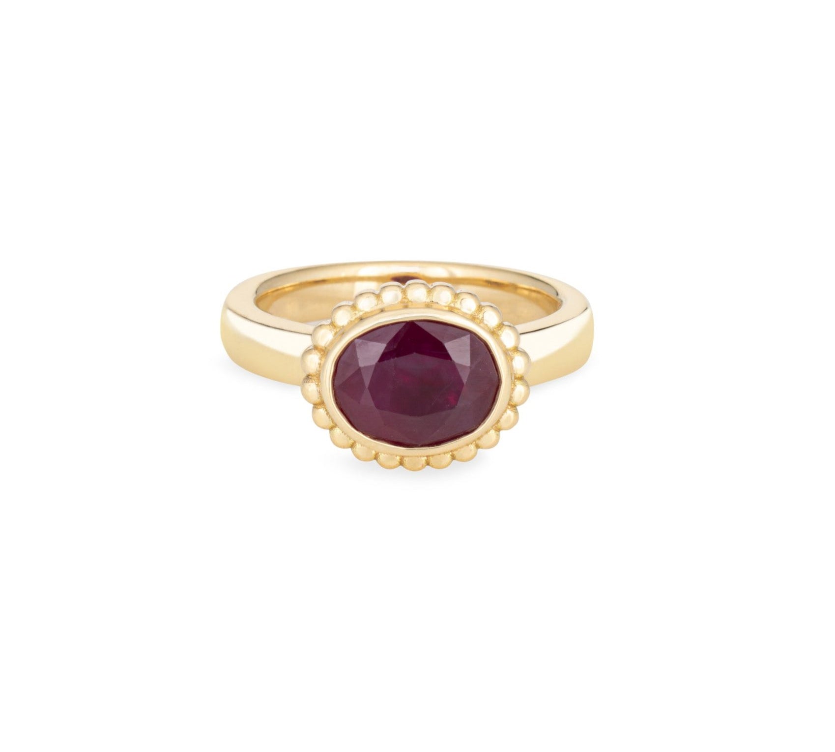 Oval Ruby Scallop Ring Rings Kathryn Bentley 6  