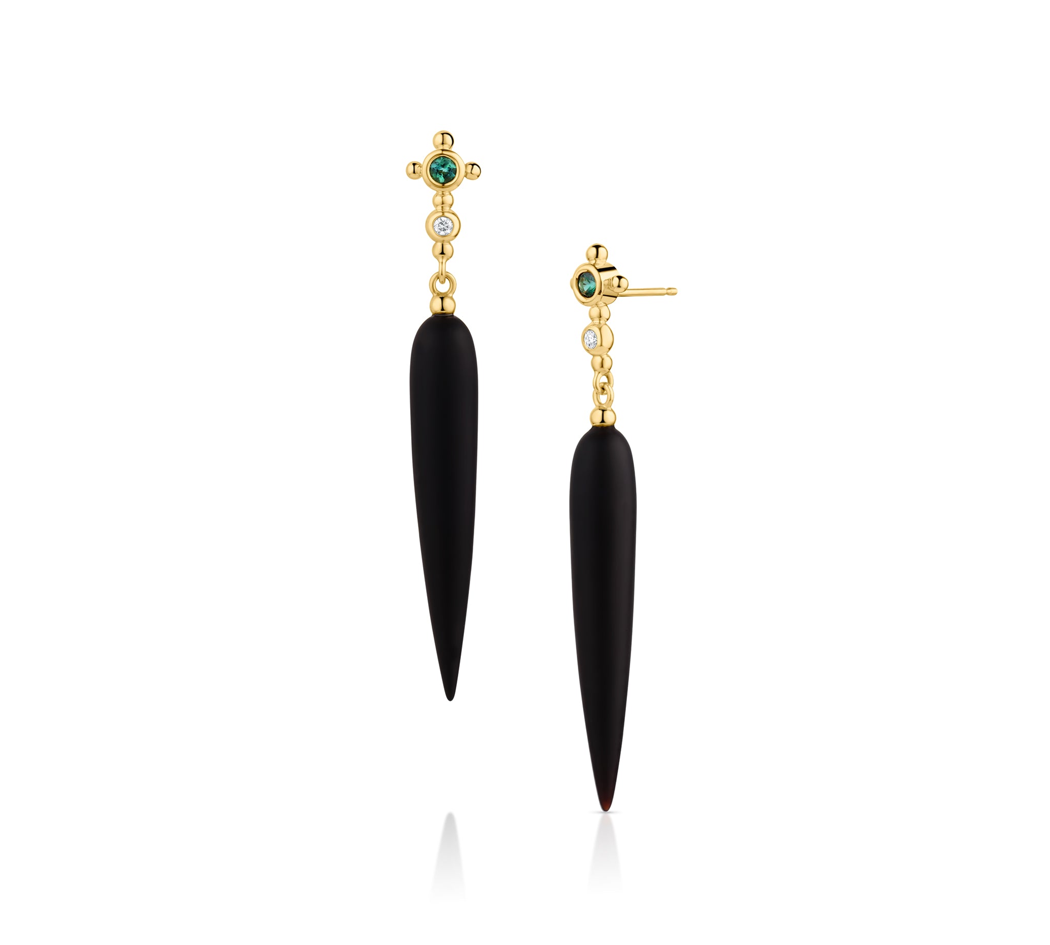 Black Agate Earrings Drop Earrings Svetlana Lazar   