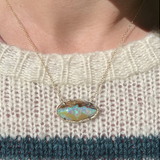 Sky Opal Necklace Pendant Elisabeth Bell Jewelry   
