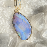Large Opal Wave Necklace Pendant Elisabeth Bell Jewelry   