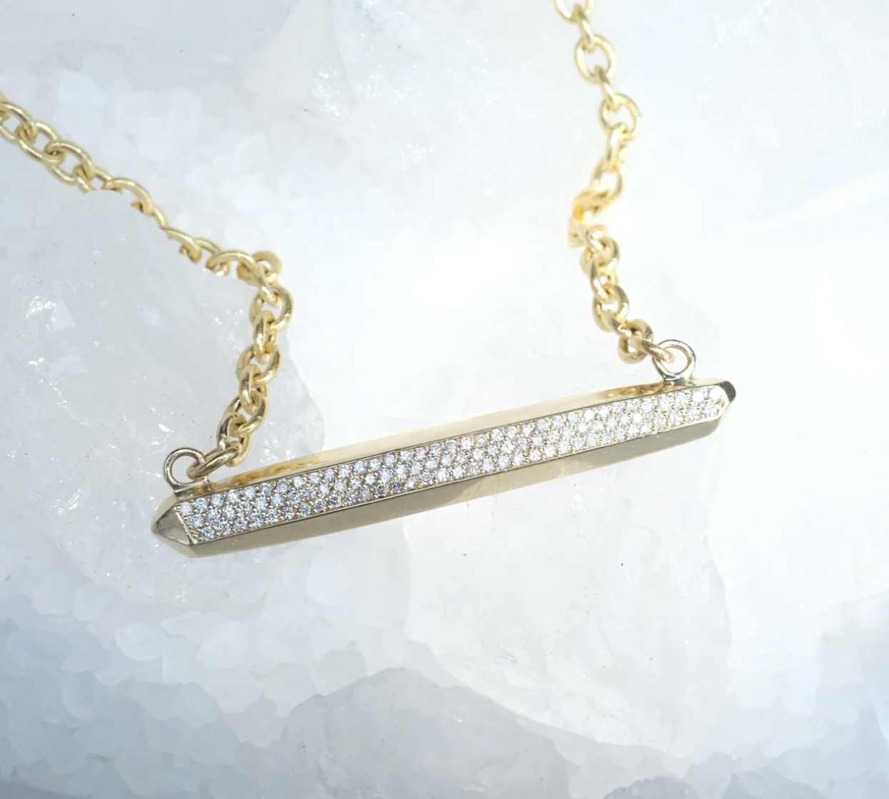 Crystalline Necklace Pendant Elisabeth Bell Jewelry   