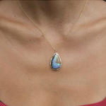 Opal Tide Necklace Pendant Elisabeth Bell Jewelry   