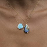 Opal Tide Necklace Pendant Elisabeth Bell Jewelry   