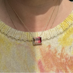 Bi Color Tourmaline Necklace Pendant Elisabeth Bell Jewelry   