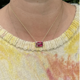 Willow Pink Tourmaline Necklace Pendant Elisabeth Bell Jewelry   
