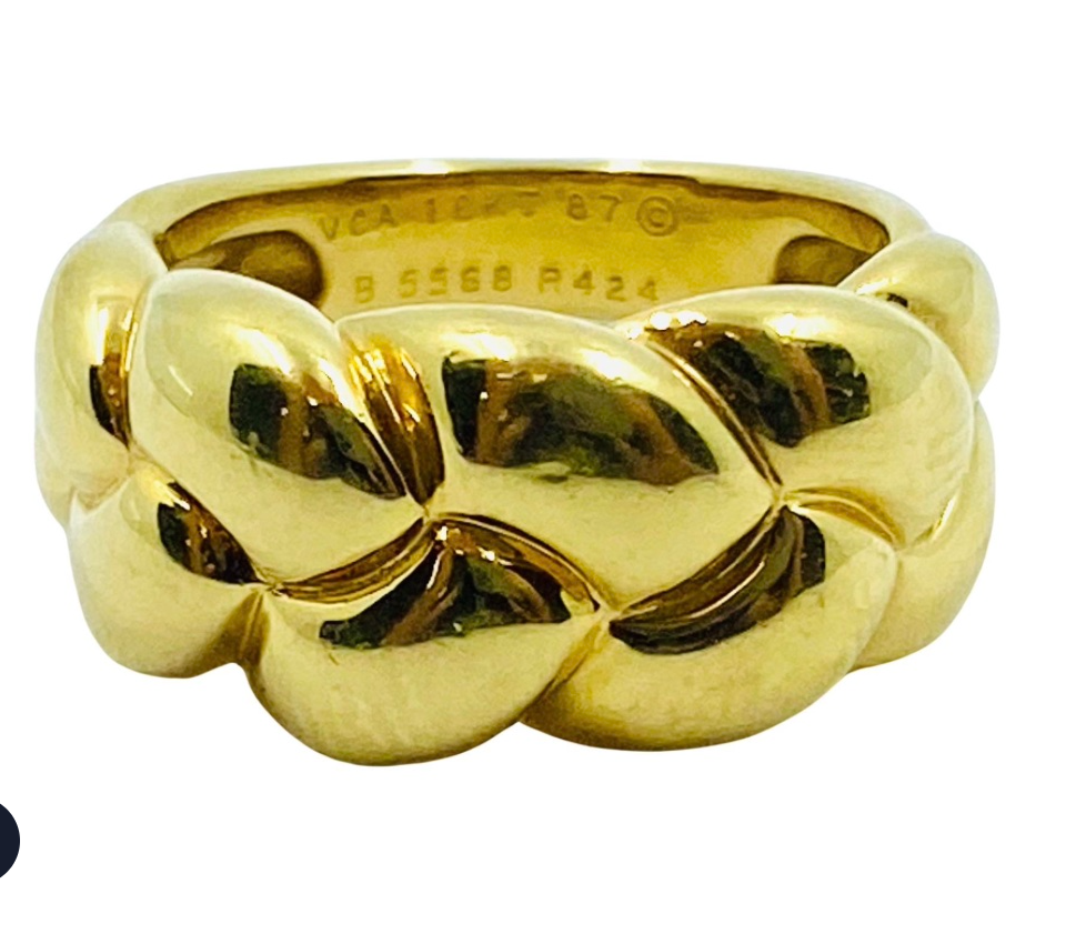 Vintage Van Cleef Braided Ring Band Ring Roseark Vintage   