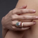 The Arch Courage Stripe Ring Stack Nada Ghazal   