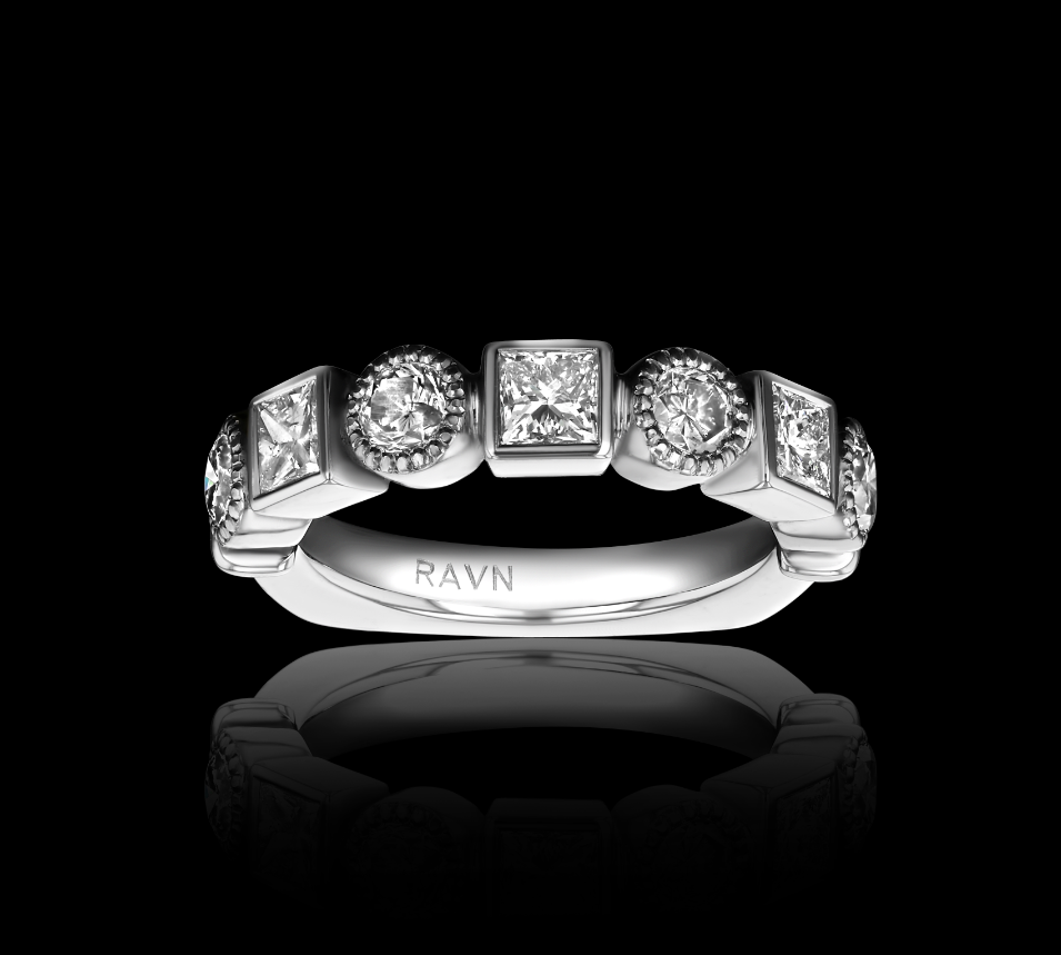 Old World Half Eternity Diamond Ring Band Ring House of Ravn