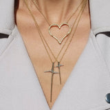 Willow Heart Necklace with Diamonds Pendant Elisabeth Bell Jewelry   