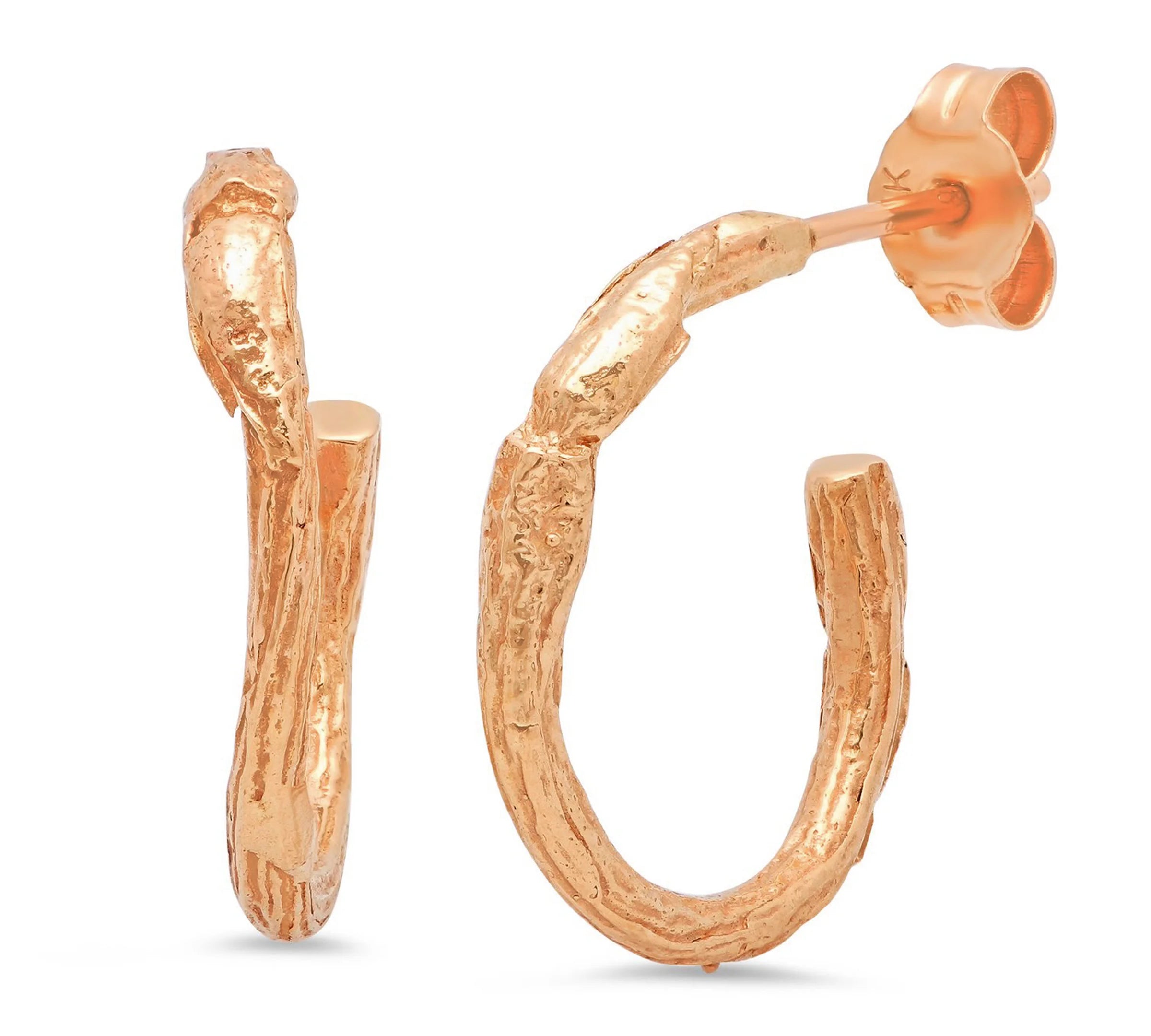 Small Willow Hoops Hoops Earrings Elisabeth Bell Jewelry Rose Gold  