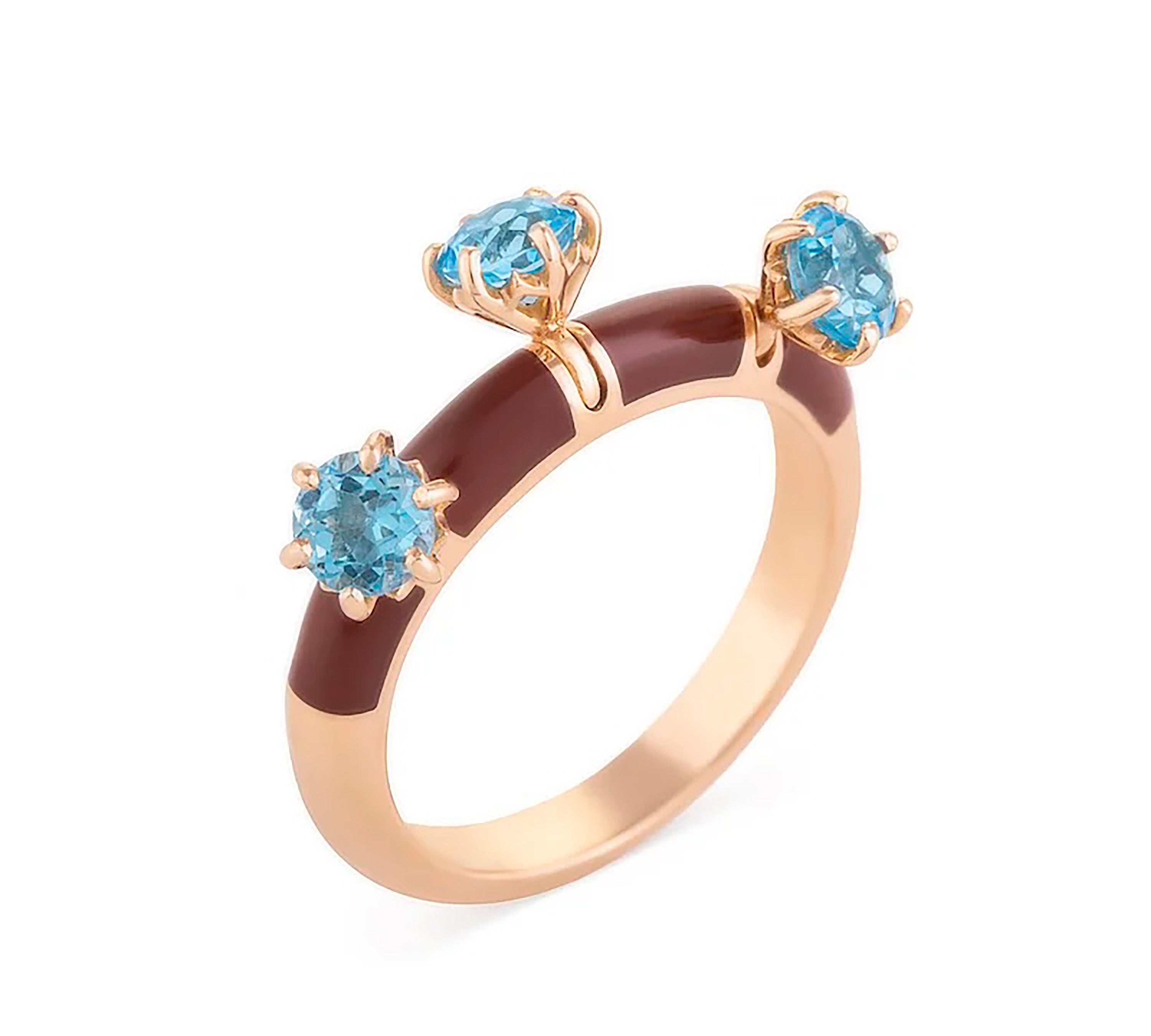 Stella Divina Ring Ring Joanna Achkar Berry Blue  