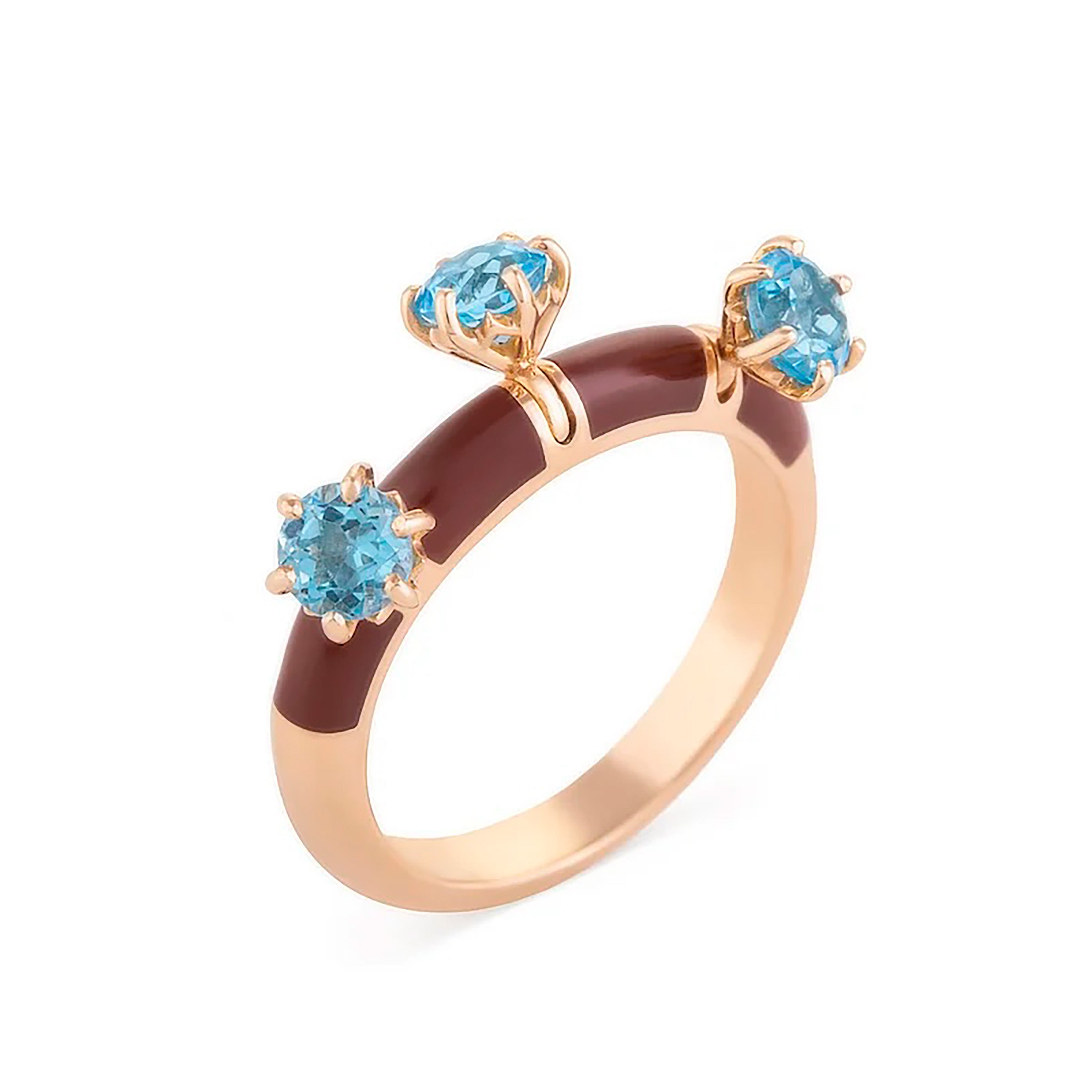 Stella Divina Ring Ring Joanna Achkar Berry Blue  