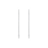 Stiletto Earrings Drop Earrings Carbon and Hyde White Gold  