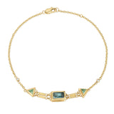 Night Palma Bracelet in Emerald Chain Bracelet Christina Magdolna Jewelry   