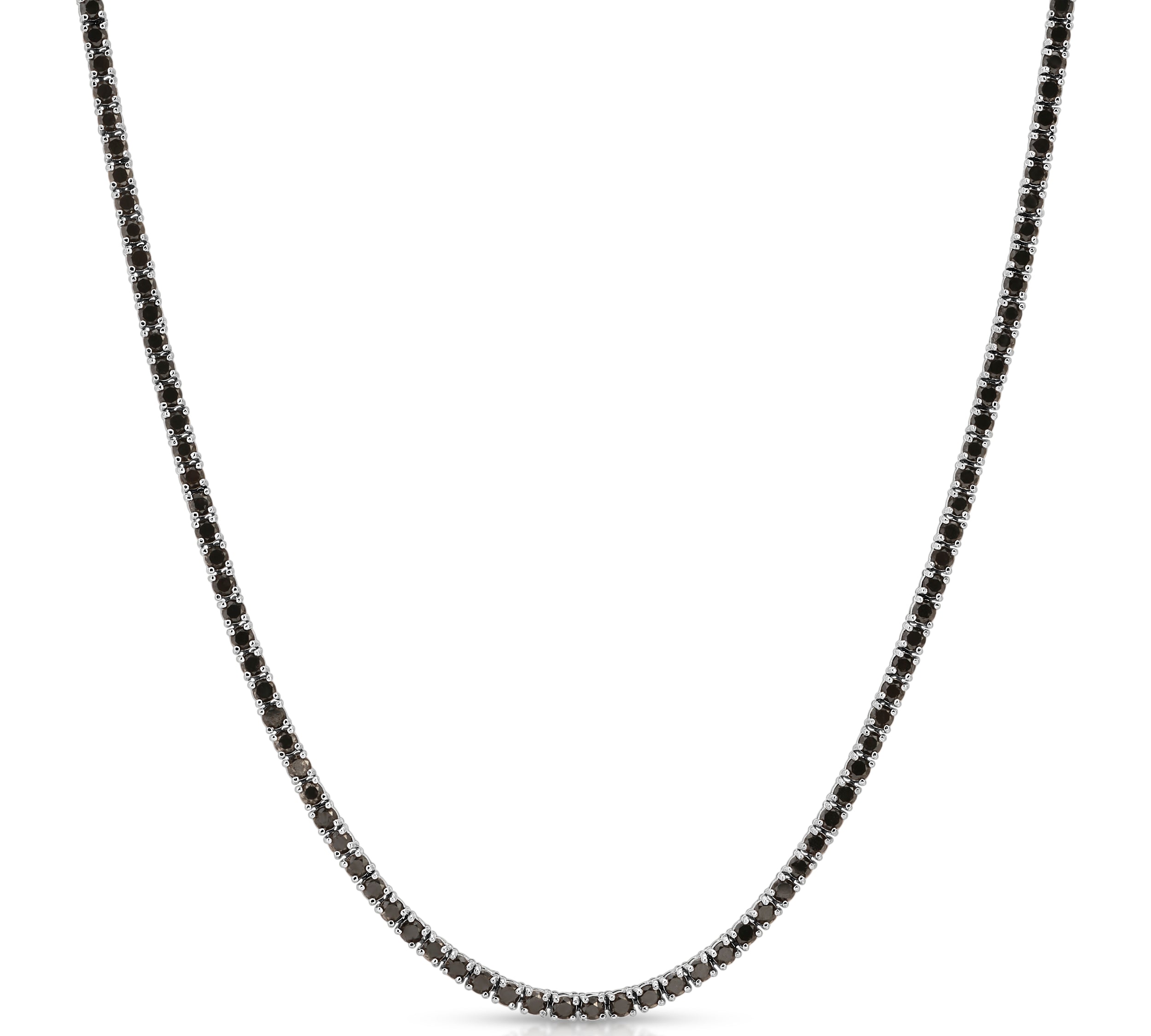 Black Diamond Tennis Necklace Tennis Roseark Deux   