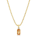 Hessonite Garnet Pendant Necklace with Diamonds Necklaces Roseark Vintage   