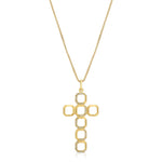 Octagon Cross Pendant with Diamonds Pendant Elyse Jacob   