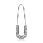 Pave Diamond Safety Pin Earring Earrings Roseark Deux Single