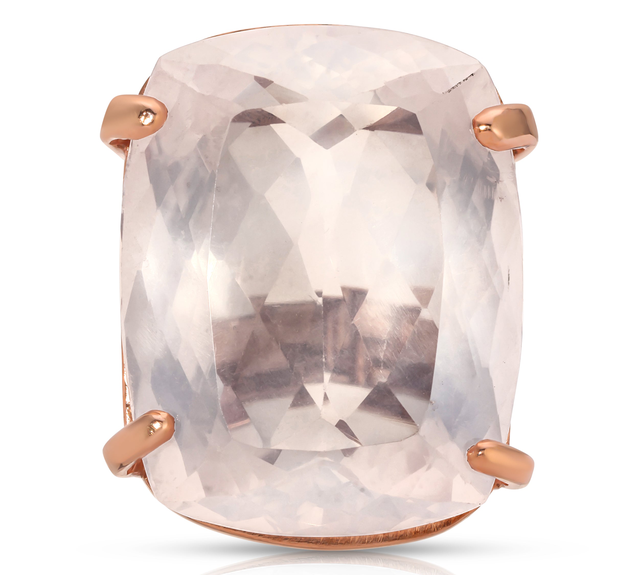 Rose Quartz Statement Ring Cocktail Roseark   