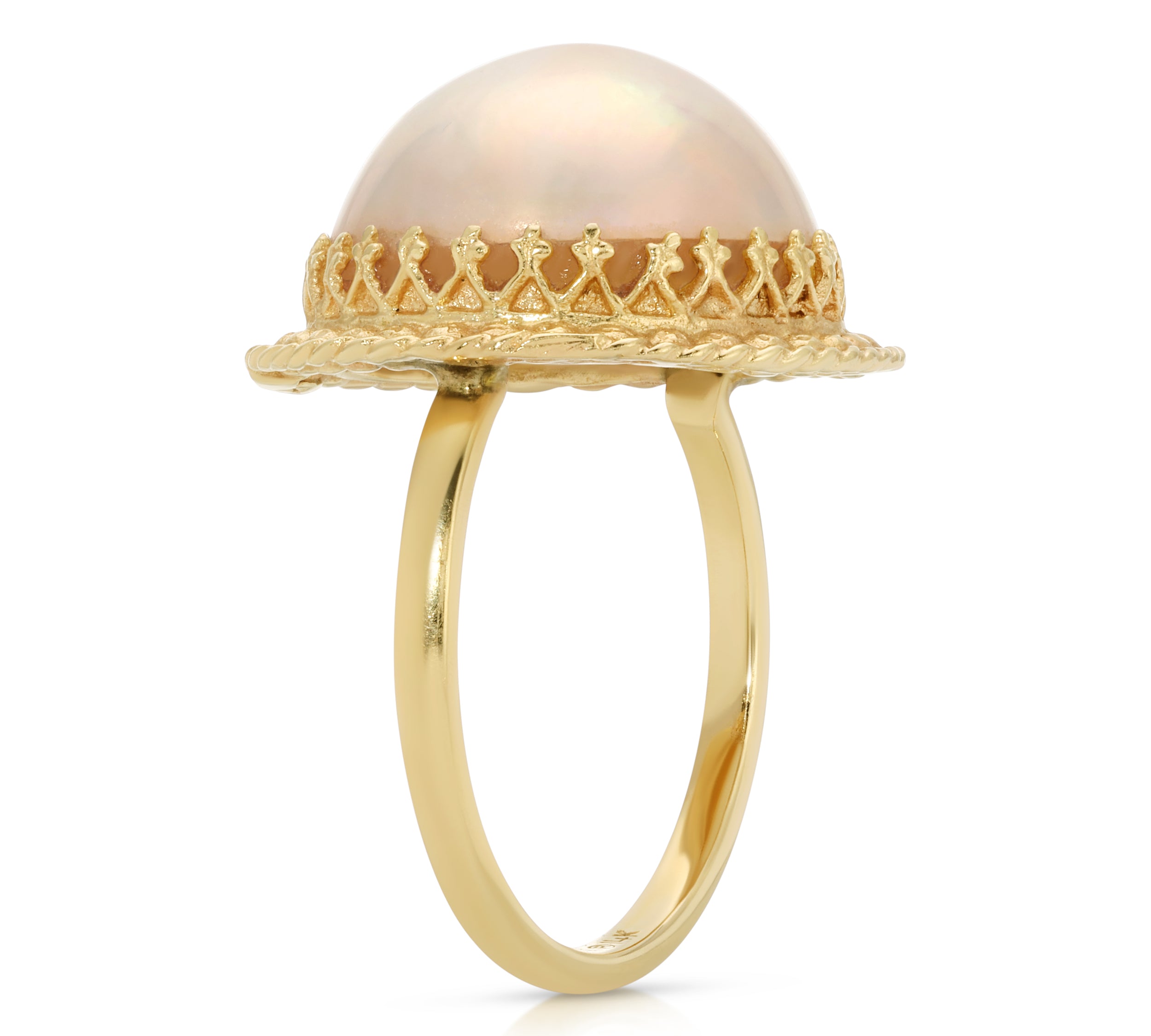 Mabe Pearl Cocktail Ring Cocktail Ring Roseark Vintage