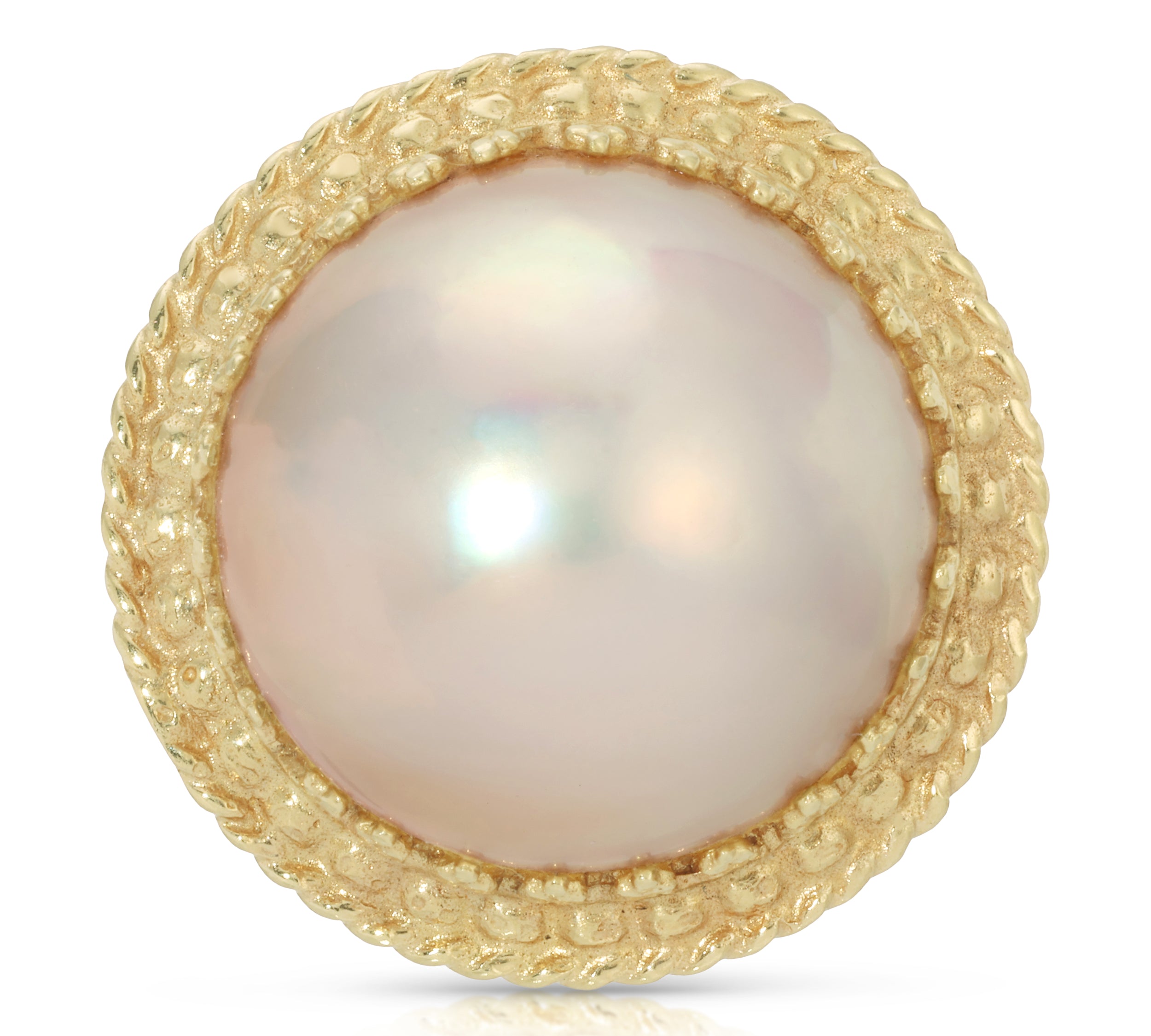 Mabe Pearl Cocktail Ring Statement Ring SA Estate   