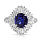 Sapphire Estate Ring with Diamonds Rings Roseark Vintage   