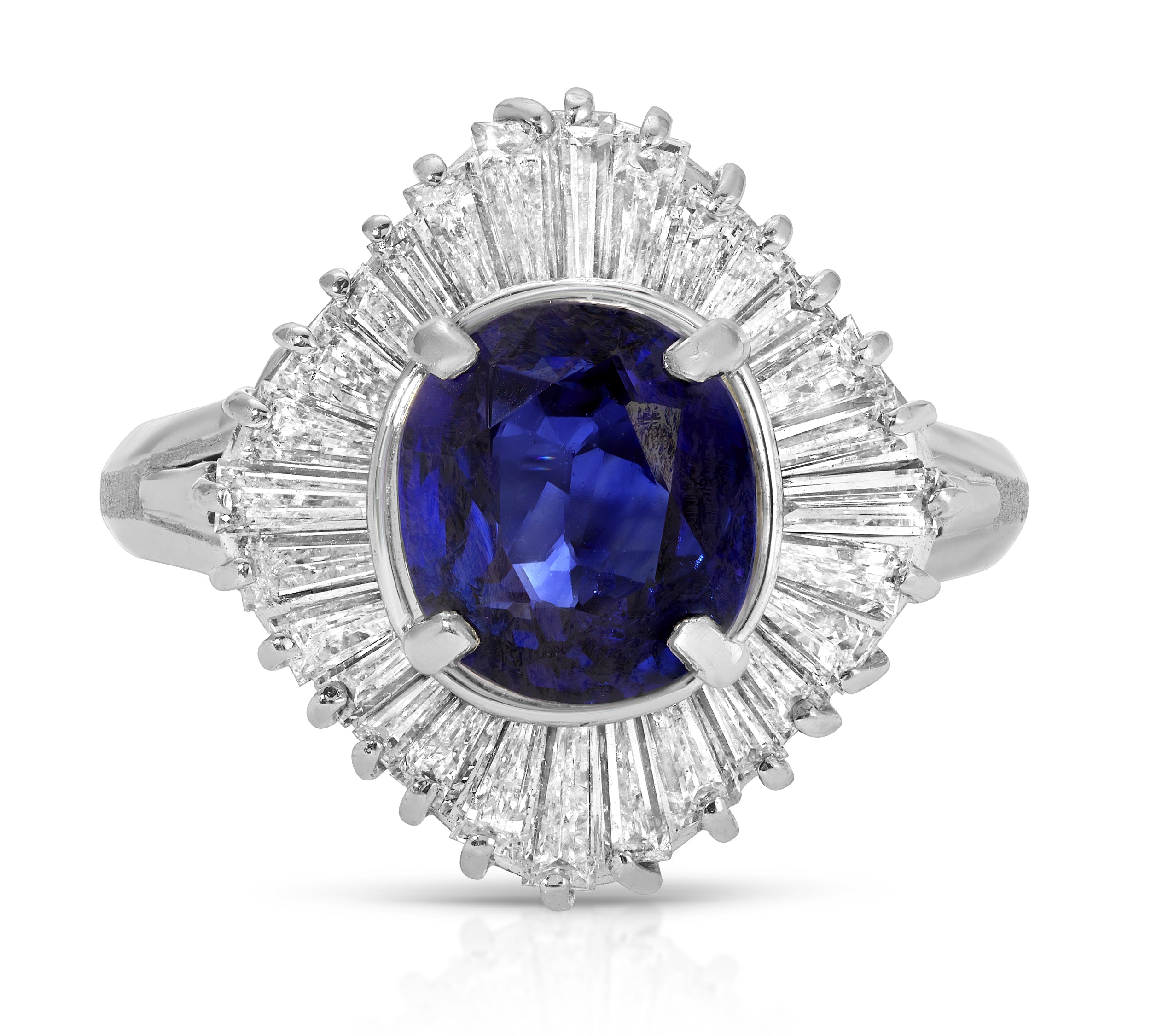 Sapphire Estate Ring with Diamonds Rings Roseark Vintage   