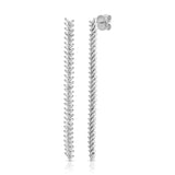 Baguette Spinal Drop Earrings Drop Earrings Roseark Deux   