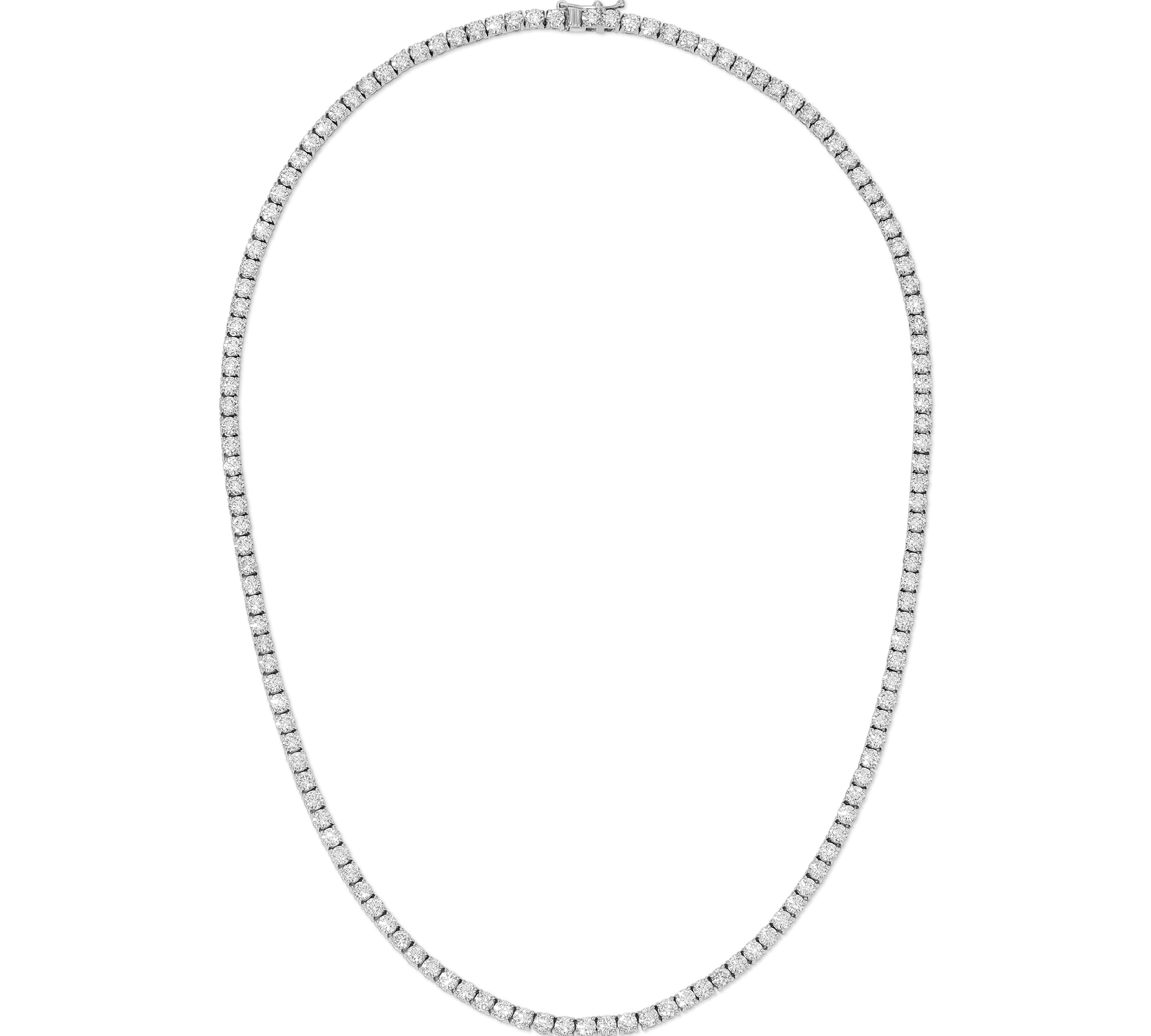 Deux Diamond Tennis Necklace, Medium Tennis Roseark Deux   