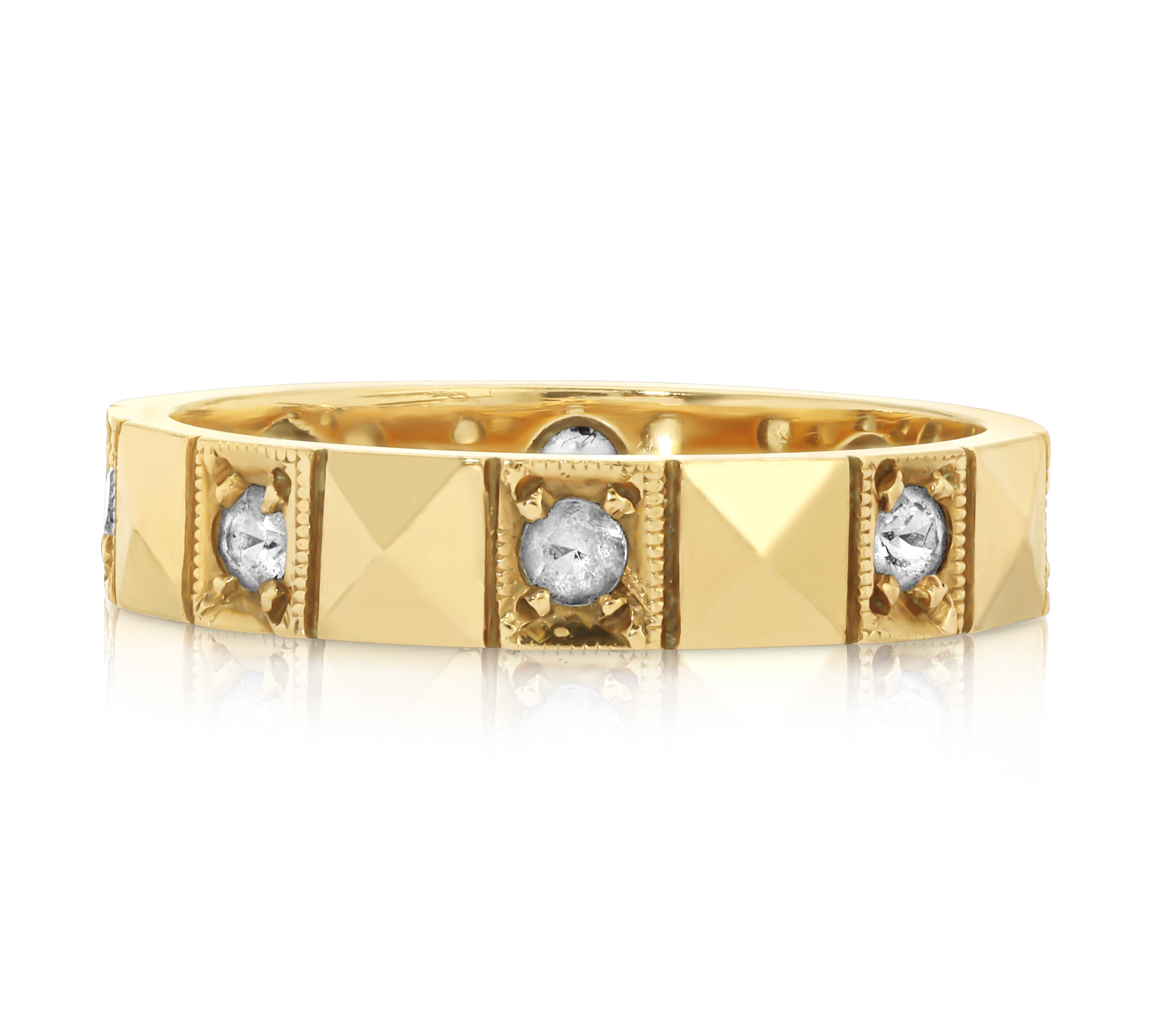 Vintage Inset Diamond Band Ring Roseark Vintage