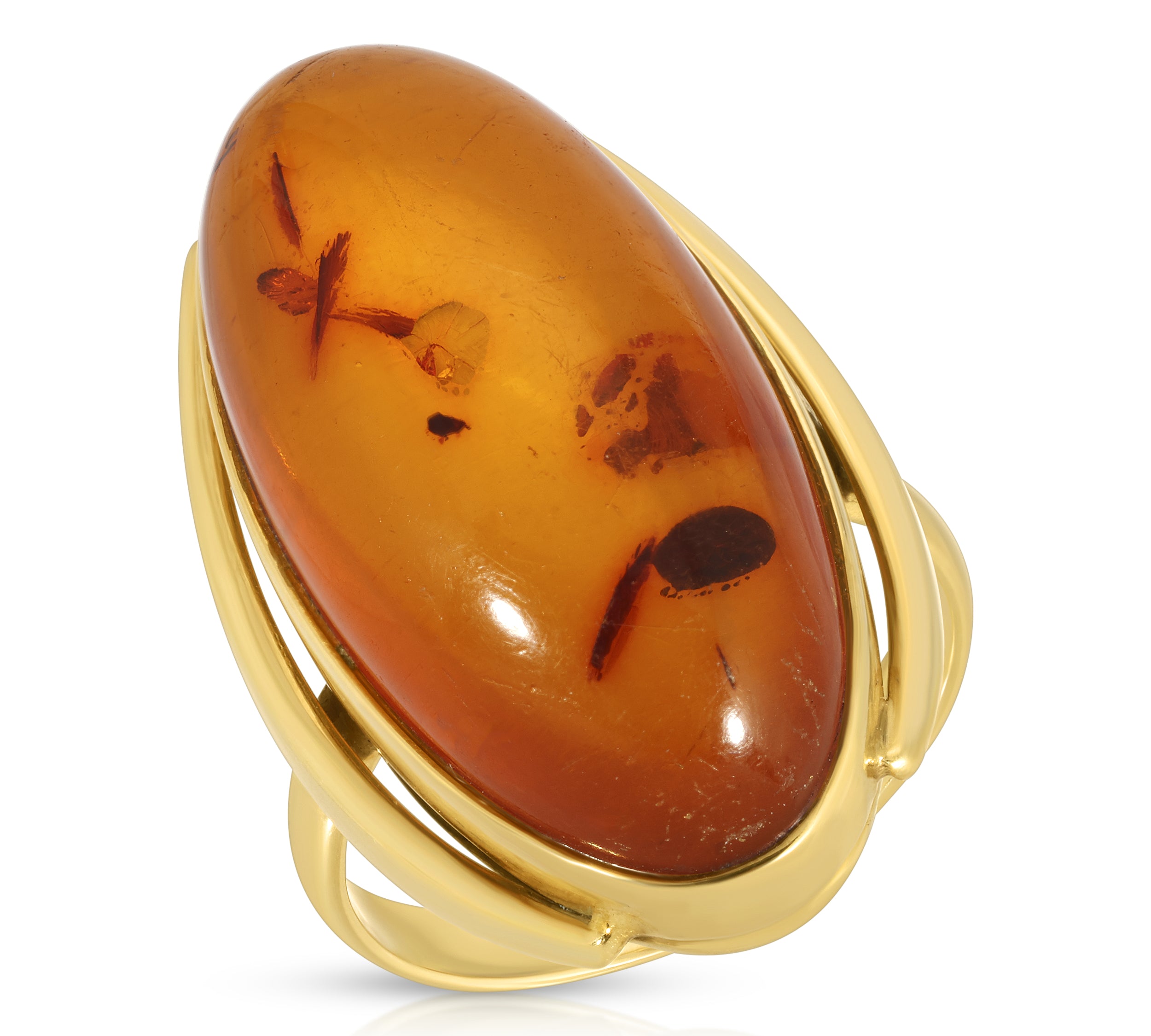 Vintage 70's Amber Ring Rings Roseark Vintage   