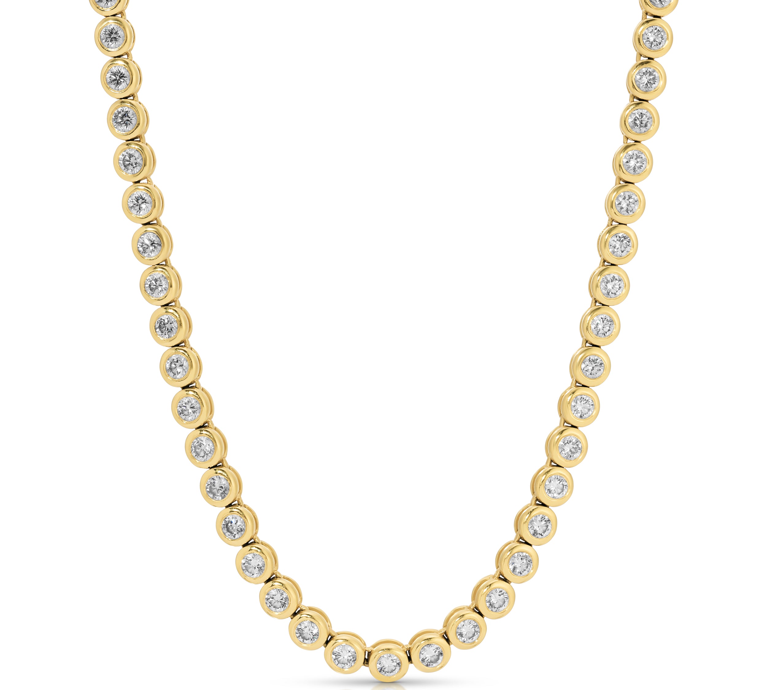 Bezel Diamond Tennis Necklace, Large Necklace Roseark Deux   