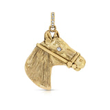 Estate Horse Pendant with Diamond Eyes Pendant Roseark Vintage   