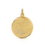 Vintage Virgo Coin Pendant Necklace Pendant Roseark Vintage   