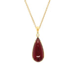 Rubelite Tourmaline Pendant Necklace Pendant Necklace Roseark Vintage
