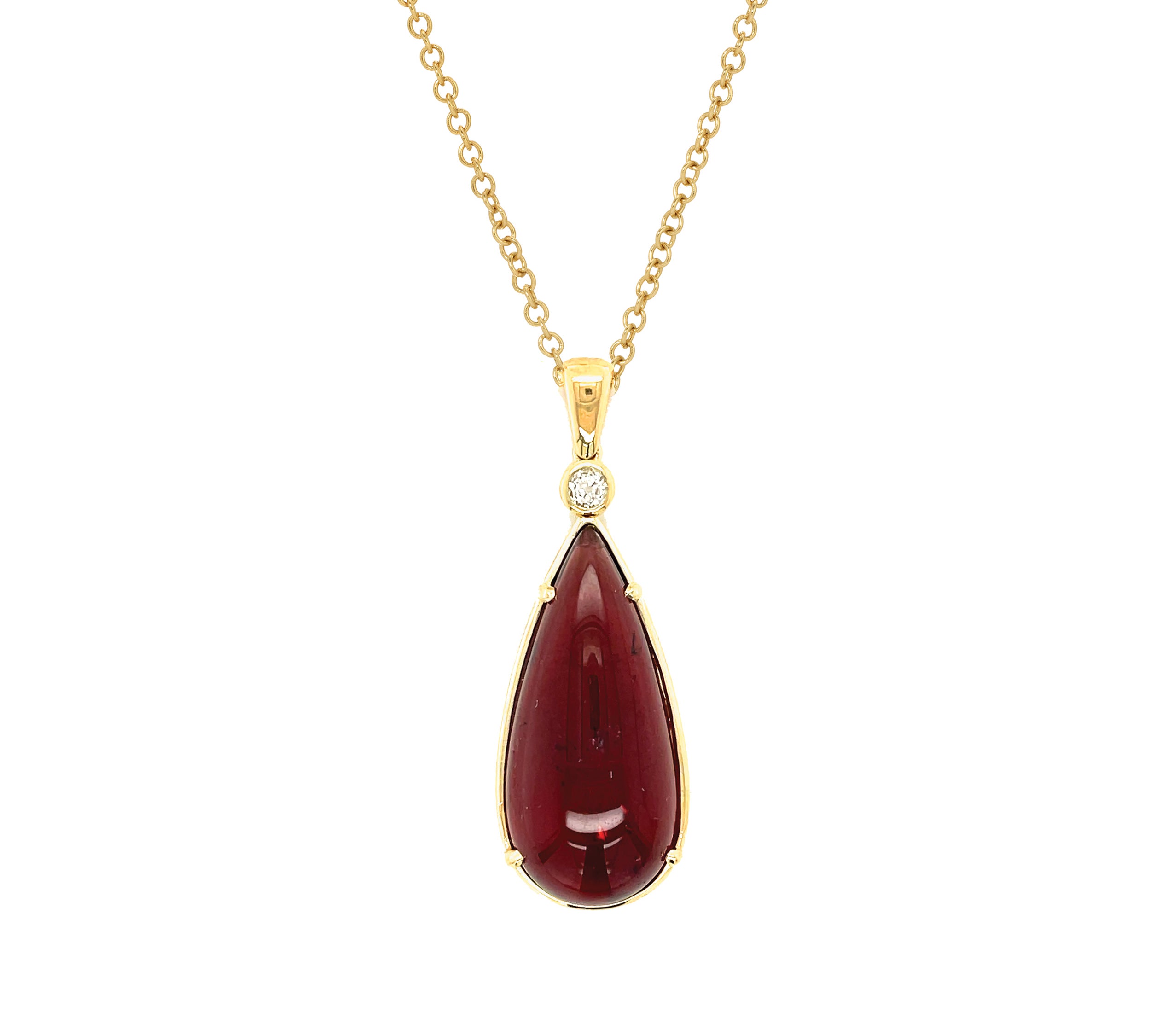 Rubelite Tourmaline Pendant Necklace Pendant Necklace Roseark Vintage