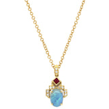 Opal Ruby Diamond Pendant Pendant Necklace Roseark Vintage