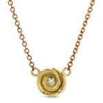 Rosebud Necklace, Medium Necklace Roseark YGold Rose - RGold Chain