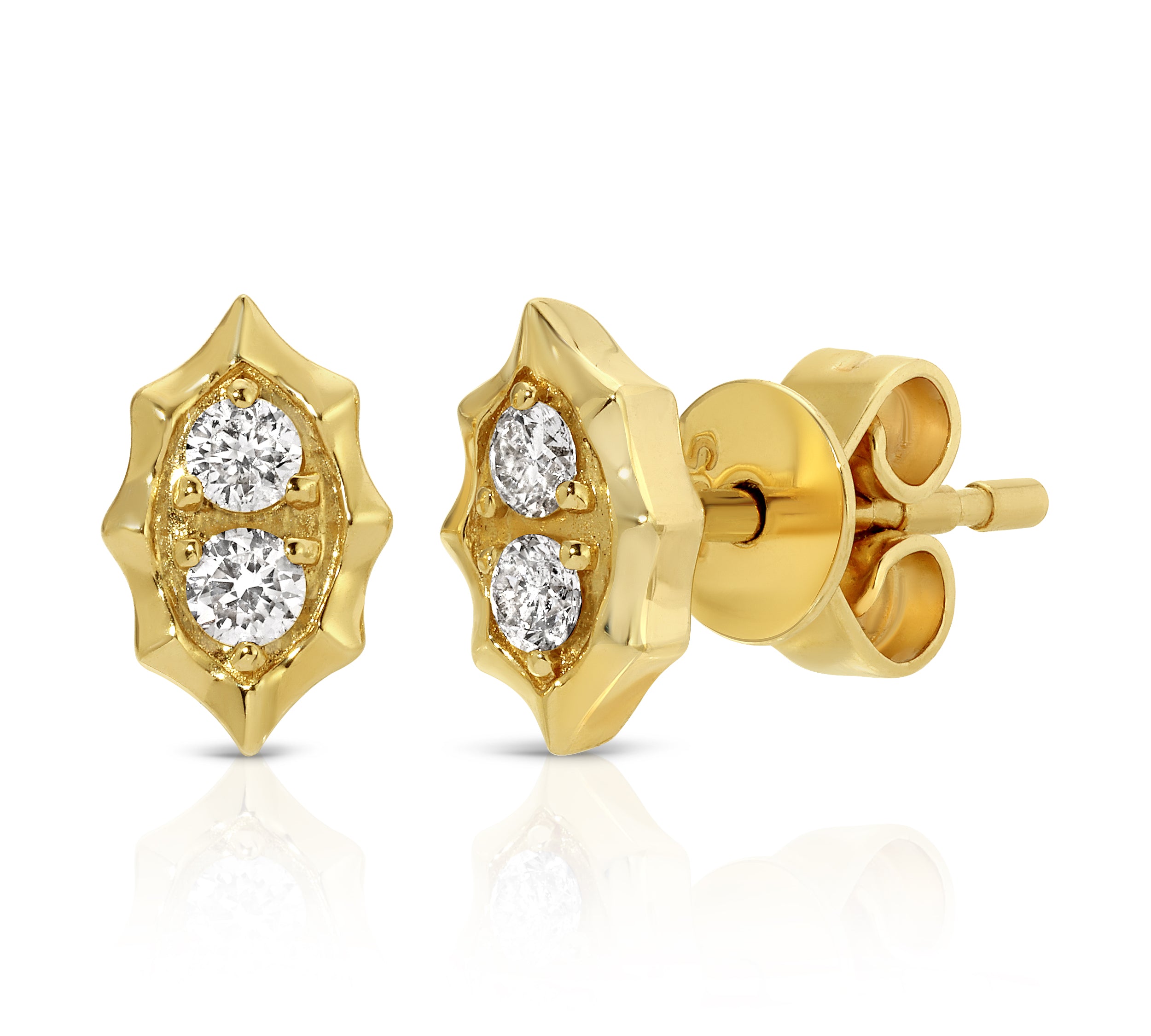 Diamond Hanna Stud Stud Earrings Roseark Deux Pair  