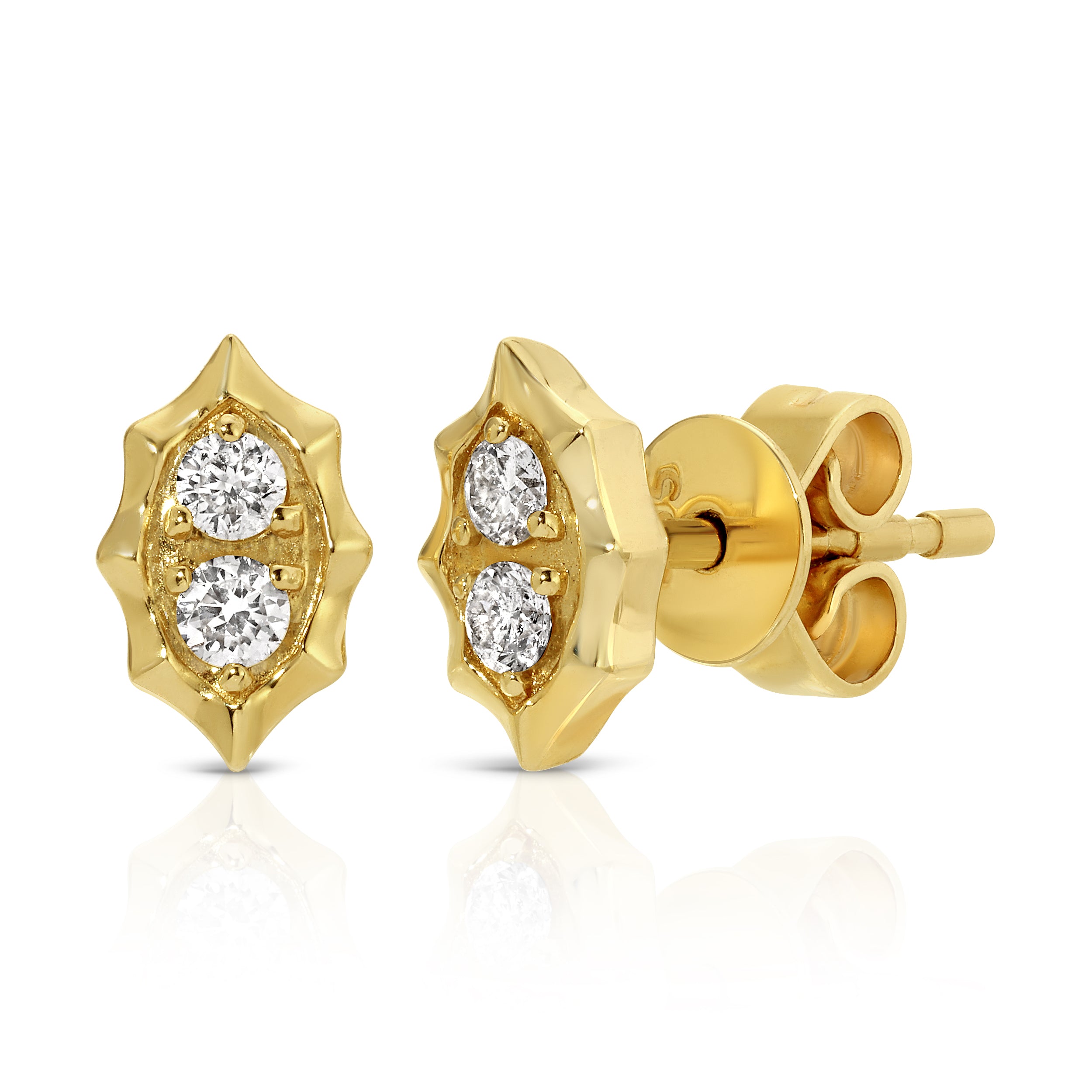 Diamond Hanna Stud Stud Earrings Roseark Deux Pair  