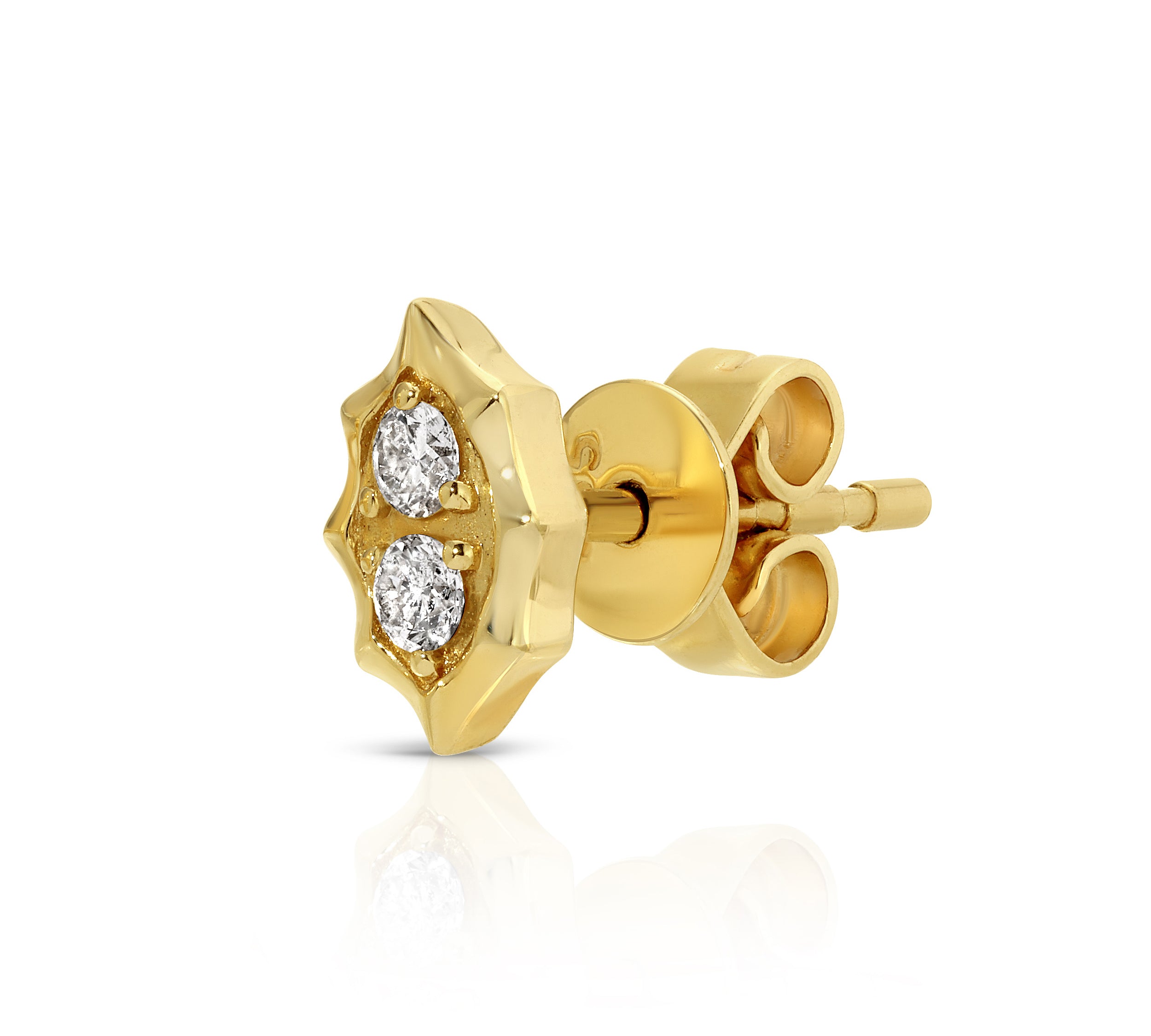 Diamond Hanna Stud Stud Earrings Roseark Deux Single  