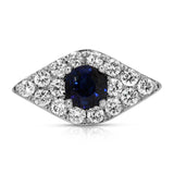 Pave Diamond Sapphire Eye Stud Stud Earrings Roseark Deux   