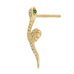 Diamond Snake Climber Stud with Emerald Stud Roseark Deux   