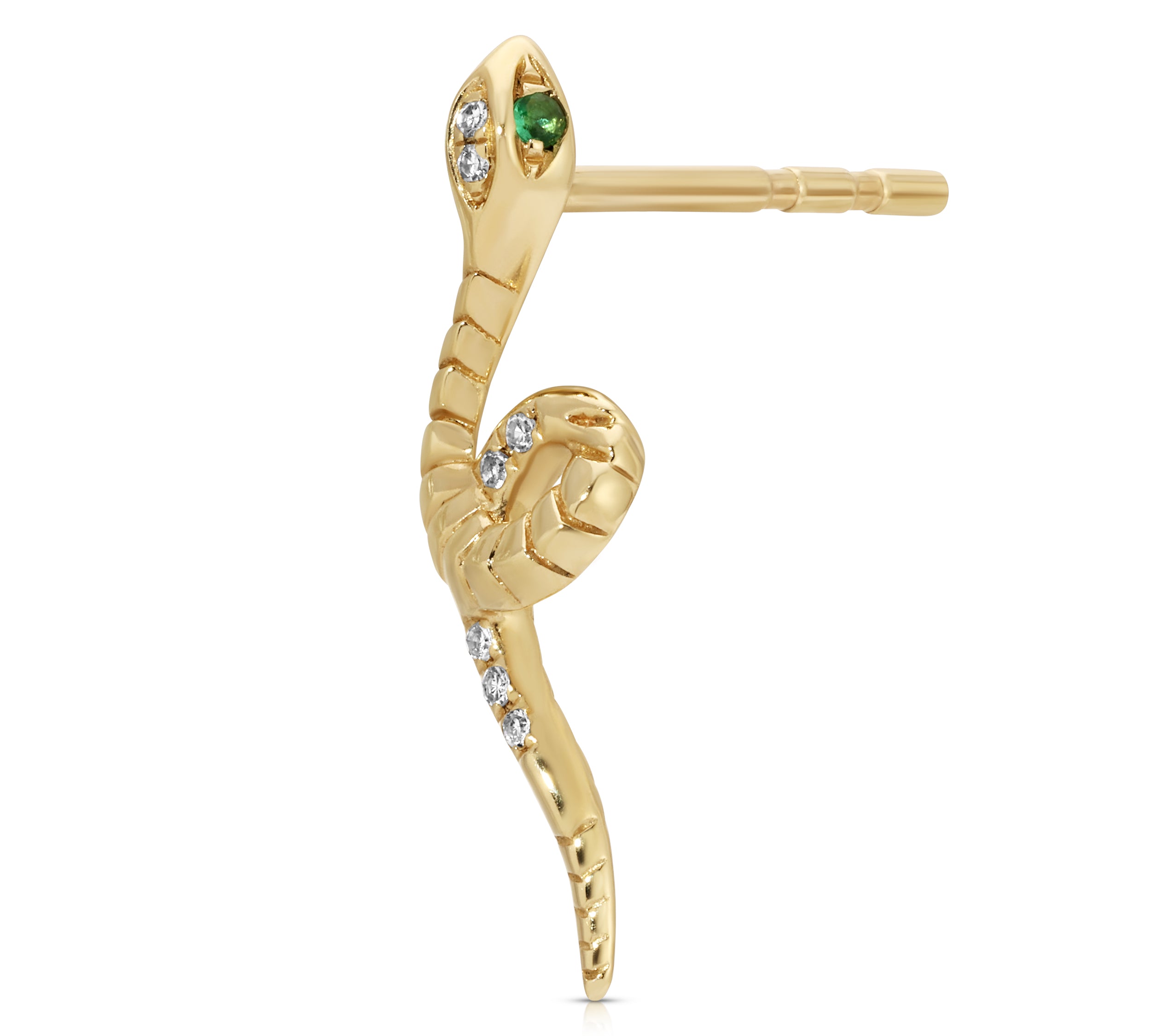 Diamond Snake Climber Stud with Emerald Stud Roseark Deux   