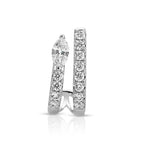 Marquis Diamond Pave Half-Hoop Hoops Earrings Roseark Deux Single Right  