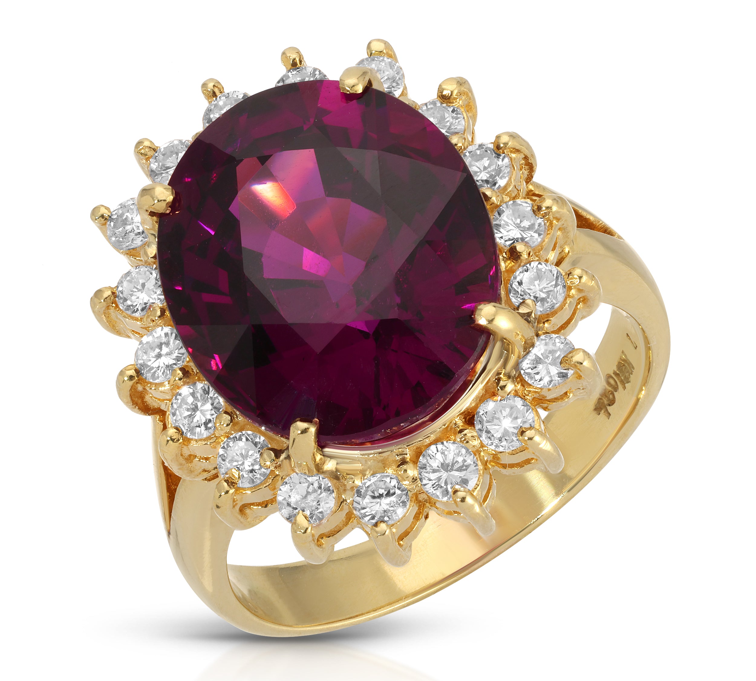 Purple Garnet Diamond Ring Rings Roseark Vintage   