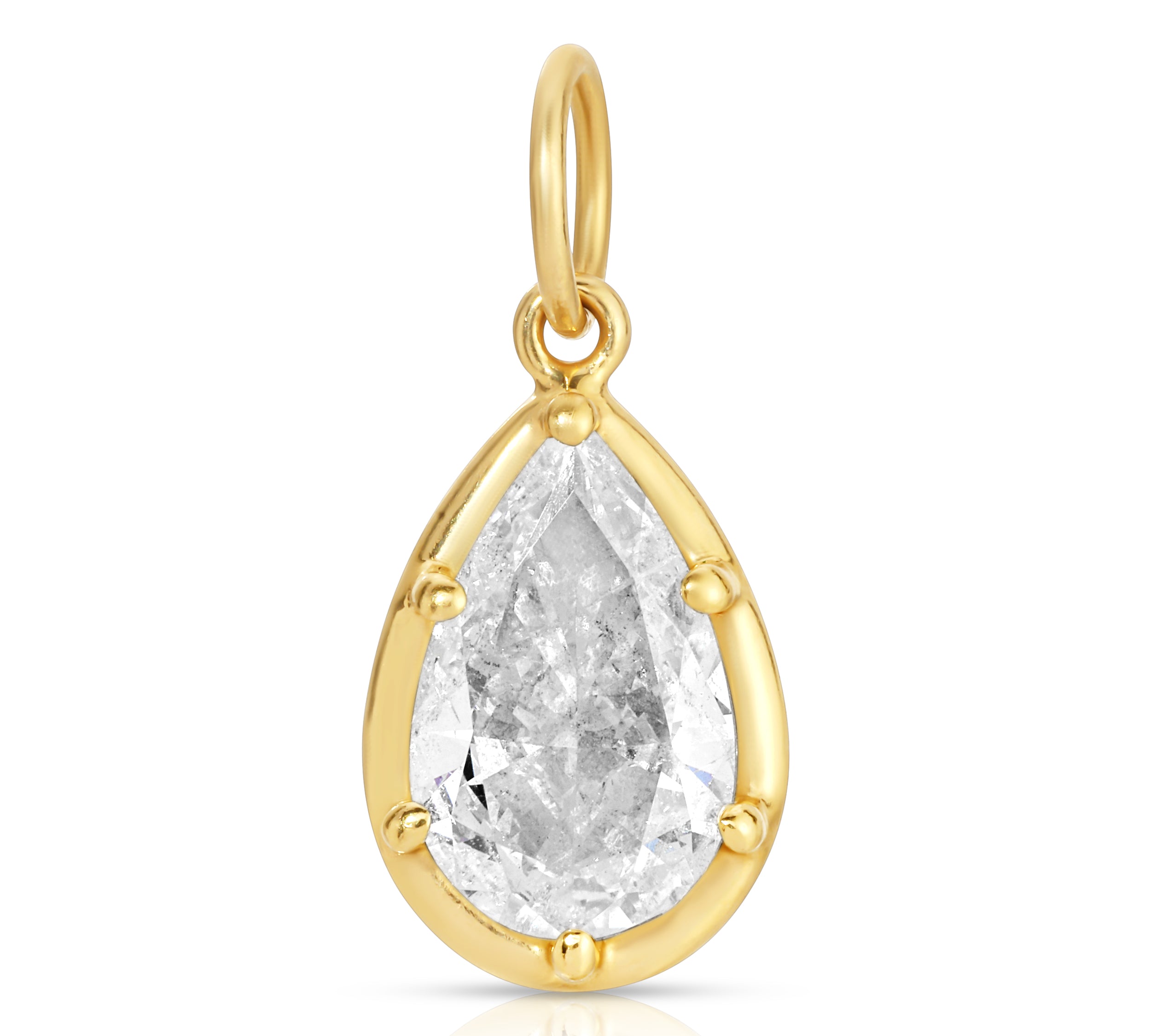 Teardrop Diamond Charm Charm Roseark Deux   